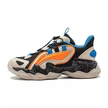 Li-Ning Cloud Shock Absorbing Легкая нескользящая повседневная обувь Детская обувь Черный Серый YKCQ198-23 39