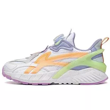 Li-Ning Cloud Shock Absorbing Прочные Легкие Дышащие Нескользящие Повседневные Туфли Детские Туфли Синие Белые YKCT086-2 34