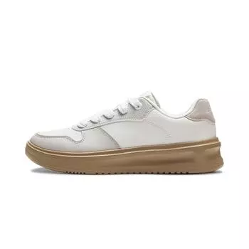 Li Ning Cloud Sky Повседневные универсальные толстые подошвы, увеличивающие рост, нескользящие, износостойкие, дышащие, низкие, для скейтбординга, мужские кроссовки, белые AGCU319-4 39