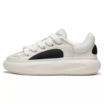 Li Ning Cloud Travel C4D Splicing Shock Absorbing Non-Slip Low-Top Casual Shoes Men Casual Shoes Black White AZGT089-1 43