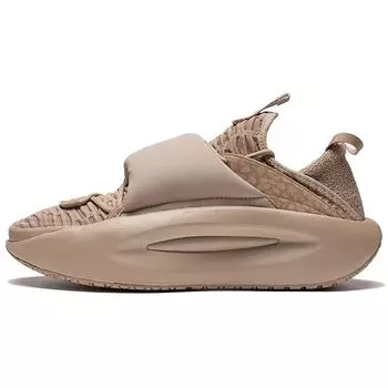 Li Ning Cloud Travel Fabric Синтетическая кожа Амортизирующие Нескользящие Износостойкие Низкие Повседневные Туфли Мужские Повседневные Туфли Коричневый AZGS107-4 40