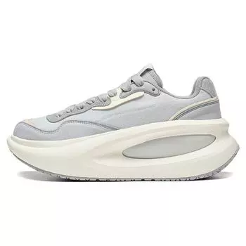 Li Ning Cloud Travel Ocra амортизирующие нескользящие износостойкие повседневные туфли с низким верхом унисекс повседневные туфли Off-White AZGT087-2 37