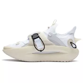 Li Ning Cloud Travel Удобные Универсальные Амортизирующие Нескользящие Износостойкие Легкие Низкие Спортивные Повседневные Туфли Мужские Кроссовки Белые AGBR069-1 42