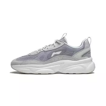 Li Ning Coconut 2.0 Удобная универсальная толстая подошва, увеличивающая рост, нескользящая, износостойкая, низкая повседневная обувь, мужские кроссовки, серые AGCU249-6 42