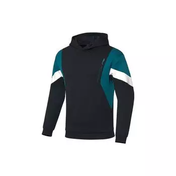 Li Ning Color Block Hooded Sports Sweatshirt Men Sweatshirts Black AWDQ107-1 L