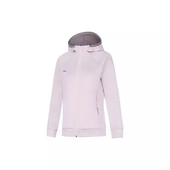 Li Ning Color Block Hooded Sports Sweatshirt Women Sweatshirts Light-Mist-Purple AWDT984-3 S