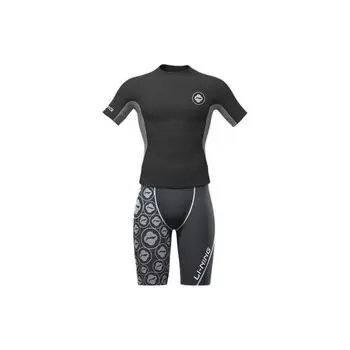 Li Ning Color Block Круглый вырез Короткий рукав Купальники Мужские купальники LSXR949-1 XL