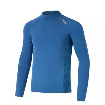 Li-Ning Color Block Letter Casual Comfortable Long Sleeve T-Shirt Men Tops Deep-Sapphire-Blue ASLU129-2 S