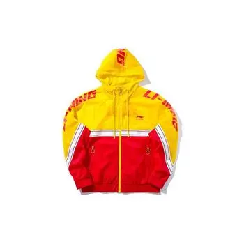 Li-Ning Color Block Letter Print Jacket Unisex Jacket Red AFDP125-5 L