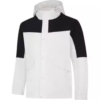 Li Ning Color Block молния с капюшоном удобная дышащая спортивная ветровка мужская верхняя одежда Off-White Black AFDUA13-7 3XL