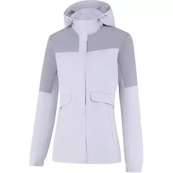 Li Ning Color Block молния с капюшоном удобная дышащая повседневная ветровка женская верхняя одежда рассветно-серый голубино-серый AFDUA14-6 S