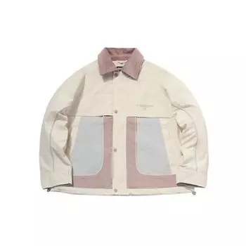 Li Ning Color Block Повседневная свободная куртка Женская куртка Eggshell-Gray AFDR024-1 XXL