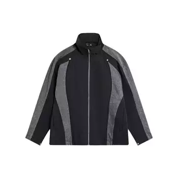 Li-Ning Color Block Stand Collar Windbreaker Men Outerwear Black AFDU017-2 L