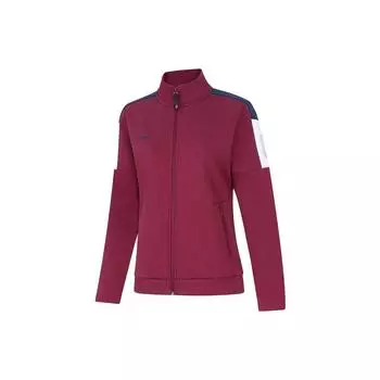 Li Ning Color Block Stand воротник молния спортивная куртка женская куртки темно-красный AWDTA04-4 XXL