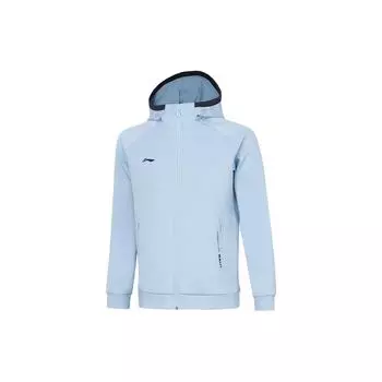Li-Ning Color Block Zip-Up Sports Hoodie Men Hoodies Sky-Blue AWDT993-3 XXL