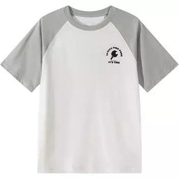 Li-Ning Comfortable Breathable Versatile Round Neck Short Sleeve T-Shirt With Back Letter Print Men Tops AHSVA31-2 M
