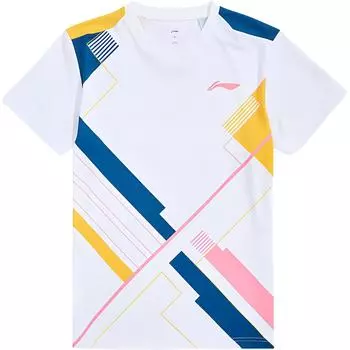 Li-Ning Comfortable Casual Breathable Quick-Dry Badminton Apparel Unisex Apparel Standard-White AAYU235-2 XXL