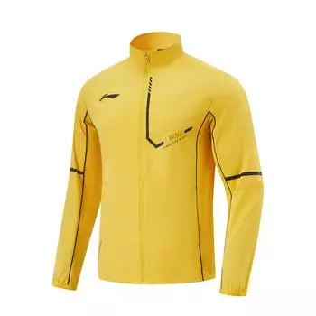 Li-Ning Comfortable Casual Minimalist Stand Collar Zipper Jacket Men Jackets Bright-Yellow AYYV011-2 2XL