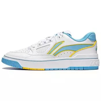 Li-Ning Comfortable Casual Non-Slip Wear-Resistant Low-Top Skate Shoes Unisex Sneakers White Blue ABCU001-4 45