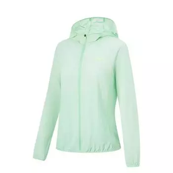 Li-Ning Comfortable Casual Simple Solid Color Zipper Hooded Breathable Versatile Jacket Women jackets Cool-Green AFDU658-4 S