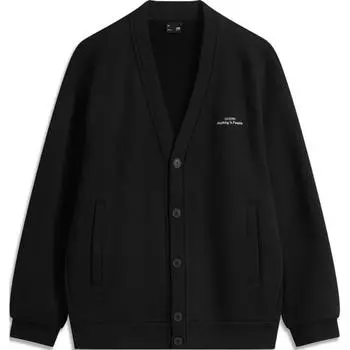 Li-Ning Comfortable Casual Solid Color Warm Fleece Versatile Jacket Unisex Jackets Black AWDUA15-4 S