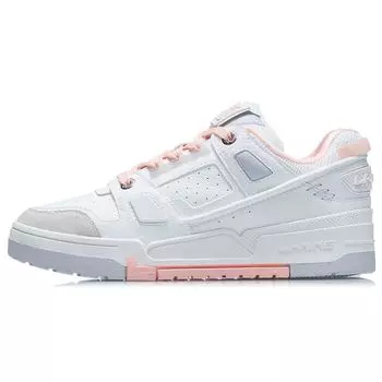 Li-Ning Comfortable Classic Non-Slip Wear-Resistant Low-Top Skate Shoes Women sneaker White AGCR400-3 37