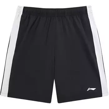 Li-Ning Comfortable Loose Fit Outdoor Fitness Breathable Casual Shorts Men shorts Black AKSU787-1 S