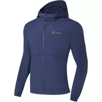 Li-Ning Comfortable Minimalist Versatile Letter Hooded Zipper Sports Windbreaker Men Outerwear Dark-Indigo AFDSA07-2 XL