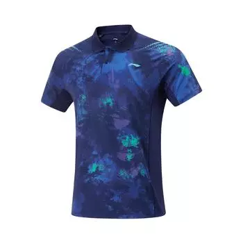Li-Ning Comfortable Quick-Dry Breathable Short Sleeve Polo Shirt Unisex Polo Shirts Light-Blue APLV051-1 S