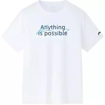 Li-Ning Comfortable Quick-Dry Casual Versatile Breathable Fitness Short Sleeve T-Shirt Unisex Tops F-ATSU877-1-W+TPU27-1 XL