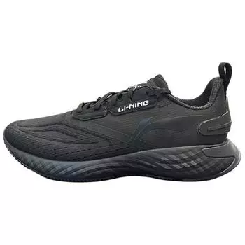 Li-Ning Comfortable Simple Non-Slip Wear-Resistant Low-Top Running Shoes Men Sneakers Black ARHU033-1 41