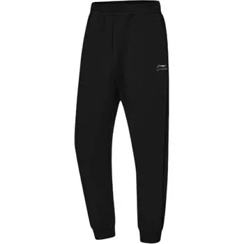 Li-Ning Comfortable Simple Versatile Breathable Mid-Rise Casual Pants Men bottoms Black AKLV891-1 S