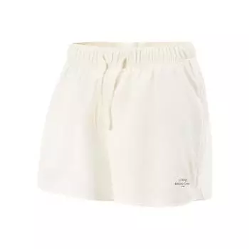 Li-Ning Comfortable Simple Versatile Casual Letter Lace-Up Sports Shorts Women shorts Off-White AKSV412-6 XS