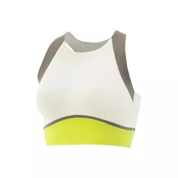 Li-Ning Comfortable Simple Versatile Color Block Breathable Sports Bra Women underwear Mother-Of-Pearl-White Palm-Brown Bamboo-Green AUBV038-1 M