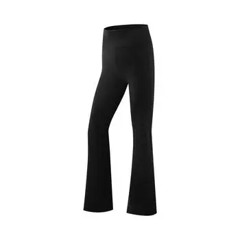 Li-Ning Comfortable Simple Versatile Solid Color High Waist Casual Pants Women bottoms Black AKLU586-1 S