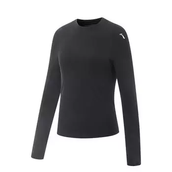 Li-Ning Comfortable Simple Versatile Solid Color Breathable Sports Long Sleeve T-Shirt Women Tops ATLV228-5 S