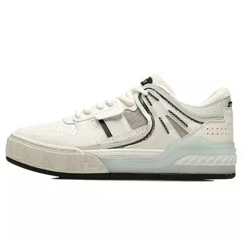 Li-Ning Comfortable Slip-Resistant Durable Lightweight Low-Top Skate Shoes Men sneaker White Black AGCR191-1 39