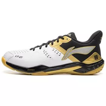 Li-Ning Comfortable Sports Lightweight Rebound Low-Top Badminton Shoes Unisex Shoes White Black Gold AYZU017-4 38