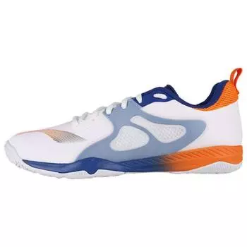 Li-Ning Comfortable Sports Non-Slip Wear-Resistant Breathable Low-Top Training Shoes Unisex Sneakers White Blue Orange APTS011-5 37