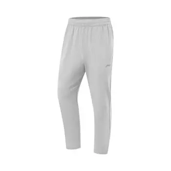 Li-Ning Comfortable Straight-Leg Moisture-Wicking Knitted Sports Pants Men Bottoms Static-Gray AKLV159-4 S