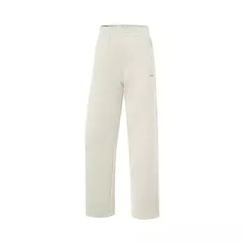 Li-Ning Comfortable Straight Leg Versatile Knitted Sports Pants Women bottoms Silver-Birch-Gray AKLV042-3 XS