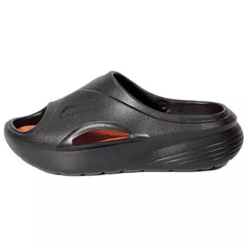 Li-Ning Comfortable Trendy Non-Slip Wear-Resistant Slide Sandals Men Footwear Black Orange LNXV950-1 40