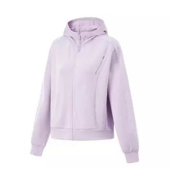 Li-Ning Comfortable Versatile Cardigan Hoodie Women Hoodies Cloud-Purple AWDV066-9 S