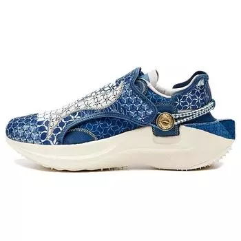Li-Ning Comfortable Versatile Shock Absorbing Non-Slip Wear-Resistant Low-Top Sports Casual Shoes Men Sneakers Blue White ALFR205-1 42