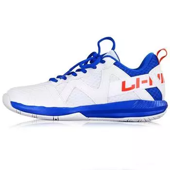 Li-Ning Comfortable Versatile Shock Absorption Non-Slip Wear-Resistant Breathable Supportive Low-Top Badminton Shoes Unisex Shoes White Blue AYTQ023 41