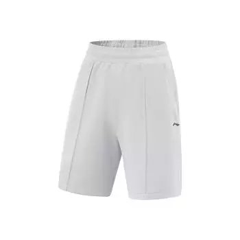 Li-Ning Comfortable Versatile Simple Solid Color Sports Shorts Women shorts Light-Gray AKSV124-4 XS