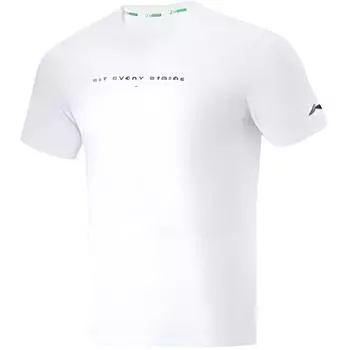 Li-Ning Comfortable Versatile Simple Solid Color Short Sleeve T-Shirt Men Tops White ATSU577-2 2XL