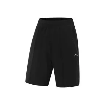 Li-Ning Comfortable Versatile Simple Solid Color Sports Shorts Women shorts Black AKSV124-1 XS