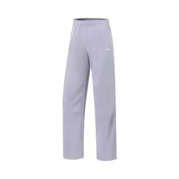 Li-Ning Comfortable Versatile Thick Straight Leg Fleece Simple Warm Knitted Sports Pants Women bottoms Black AYKV718-1 S