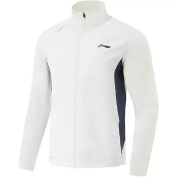 Li-Ning Comfortable Windproof Simple Loose Stand Collar Versatile Color Block Zipper Sports Jacket Men jackets AFDV051-2 L